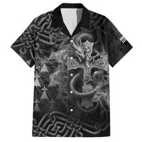 Brittany Celtic Cross Family Matching Summer Maxi Dress and Hawaiian Shirt Fantasy Celtic Dragon - Wonder Print Shop