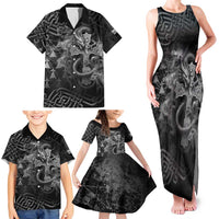 Brittany Celtic Cross Family Matching Tank Maxi Dress and Hawaiian Shirt Fantasy Celtic Dragon - Wonder Print Shop