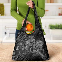 Brittany Celtic Cross Grocery Bag Fantasy Celtic Dragon - Wonder Print Shop