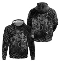 Brittany Celtic Cross Hoodie Fantasy Celtic Dragon - Wonder Print Shop