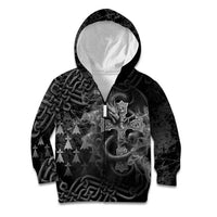 Brittany Celtic Cross Kid Hoodie Fantasy Celtic Dragon - Wonder Print Shop