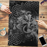 Brittany Celtic Cross Puzzle Fantasy Celtic Dragon - Wonder Print Shop