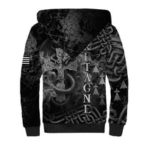 Brittany Celtic Cross Sherpa Hoodie Fantasy Celtic Dragon - Wonder Print Shop