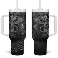 Brittany Celtic Cross Tumbler With Handle Fantasy Celtic Dragon - Wonder Print Shop