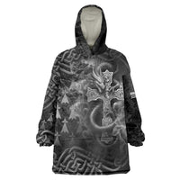 Brittany Celtic Cross Wearable Blanket Hoodie Fantasy Celtic Dragon - Wonder Print Shop