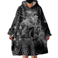 Brittany Celtic Cross Wearable Blanket Hoodie Fantasy Celtic Dragon - Wonder Print Shop