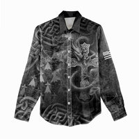 Brittany Celtic Cross Women Casual Shirt Fantasy Celtic Dragon - Wonder Print Shop