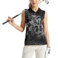 Brittany Celtic Cross Women Sleeveless Polo Shirt Fantasy Celtic Dragon - Wonder Print Shop