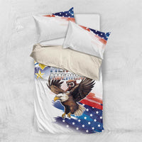 Filipino American History Month Bedding Set Bald Eagle Tarsier Together LT05 - Wonder Print Shop