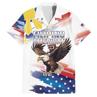 Filipino American History Month Family Matching Off The Shoulder Long Sleeve Dress and Hawaiian Shirt Bald Eagle Tarsier Together LT05 - Wonder Print Shop