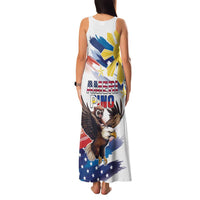 Filipino American History Month Family Matching Tank Maxi Dress and Hawaiian Shirt Bald Eagle Tarsier Together LT05 - Wonder Print Shop