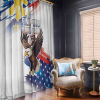 Filipino American History Month Window Curtain Bald Eagle Tarsier Together LT05 - Wonder Print Shop