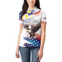 Filipino American History Month Women Polo Shirt Bald Eagle Tarsier Together LT05 - Wonder Print Shop