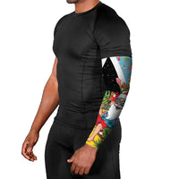 Saint Lucia Christmas Arm Sleeves Tropical Santa Claus - Wonder Print Shop