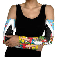 Saint Lucia Christmas Arm Sleeves Tropical Santa Claus - Wonder Print Shop