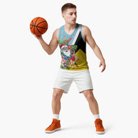 Saint Lucia Christmas Basketball Jersey Tropical Santa Claus - Wonder Print Shop