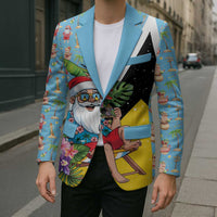 Saint Lucia Christmas Blazer Tropical Santa Claus - Wonder Print Shop