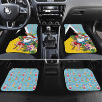 Saint Lucia Christmas Car Mats Tropical Santa Claus - Wonder Print Shop