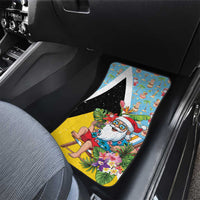 Saint Lucia Christmas Car Mats Tropical Santa Claus - Wonder Print Shop
