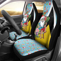 Saint Lucia Christmas Car Seat Cover Tropical Santa Claus - Wonder Print Shop