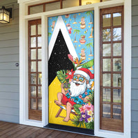 Saint Lucia Christmas Door Cover Tropical Santa Claus - Wonder Print Shop