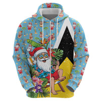 Saint Lucia Christmas Hoodie Tropical Santa Claus - Wonder Print Shop