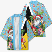 Saint Lucia Christmas Kimono Tropical Santa Claus - Wonder Print Shop