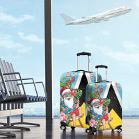 Saint Lucia Christmas Luggage Cover Tropical Santa Claus - Wonder Print Shop