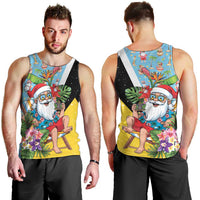 Saint Lucia Christmas Men Tank Top Tropical Santa Claus - Wonder Print Shop