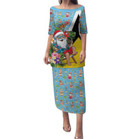 Saint Lucia Christmas Puletasi Tropical Santa Claus - Wonder Print Shop