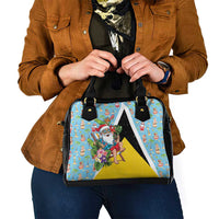 Saint Lucia Christmas Shoulder Handbag Tropical Santa Claus - Wonder Print Shop