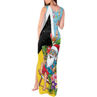 Saint Lucia Christmas Tank Maxi Dress Tropical Santa Claus - Wonder Print Shop