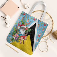 Saint Lucia Christmas Tote Bag Tropical Santa Claus - Wonder Print Shop