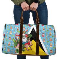 Saint Lucia Christmas Travel Bag Tropical Santa Claus - Wonder Print Shop