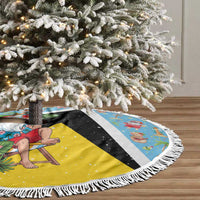 Saint Lucia Christmas Tree Skirt Tropical Santa Claus - Wonder Print Shop