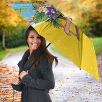 Saint Lucia Christmas Umbrella Tropical Santa Claus - Wonder Print Shop