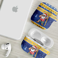 Barbados Christmas AirPods Case Trident Dabbing Santa - Wonder Print Shop