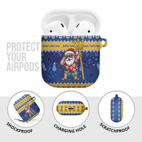 Barbados Christmas AirPods Case Trident Dabbing Santa - Wonder Print Shop