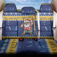 Barbados Christmas Back Car Seat Cover Trident Dabbing Santa - Wonder Print Shop