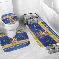 Barbados Christmas Bathroom Set Trident Dabbing Santa - Wonder Print Shop