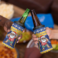 Barbados Christmas 4 in 1 Can Cooler Tumbler Trident Dabbing Santa - Wonder Print Shop