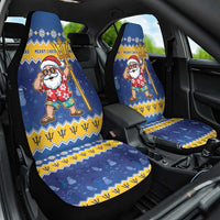 Barbados Christmas Car Seat Cover Trident Dabbing Santa - Wonder Print Shop