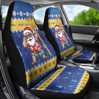 Barbados Christmas Car Seat Cover Trident Dabbing Santa - Wonder Print Shop