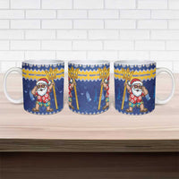 Barbados Christmas Ceramic Mug Trident Dabbing Santa - Wonder Print Shop