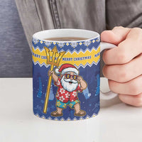 Barbados Christmas Ceramic Mug Trident Dabbing Santa - Wonder Print Shop