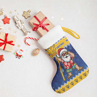 Barbados Christmas Stocking Trident Dabbing Santa - Wonder Print Shop