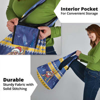 Barbados Christmas Grocery Bag Trident Dabbing Santa - Wonder Print Shop