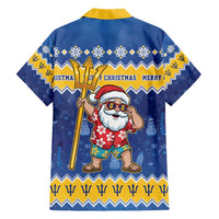 Barbados Christmas Hawaiian Shirt Trident Dabbing Santa - Wonder Print Shop