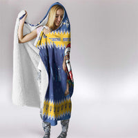 Barbados Christmas Hooded Blanket Trident Dabbing Santa - Wonder Print Shop