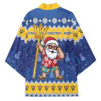 Barbados Christmas Kimono Trident Dabbing Santa - Wonder Print Shop